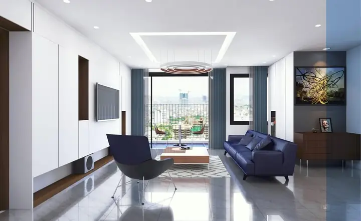 Máº«u Trang Trã­ Ná»i Tháº¥t Phã²ng Khã¡ch Nhã Vuã´ng Cho Cän Há» Chung Cæ° Äáº¹p