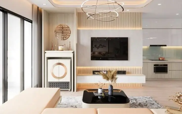 3.1 Thiết Kế Nội Thất Phòng Khách Chung Cư Đẹp Đơn Giản