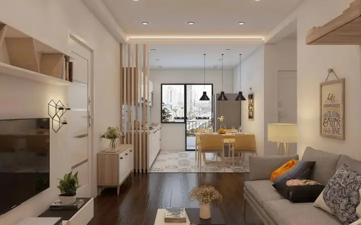 4.3 Thiết Kế Phòng Khách Chung Cư 25m2