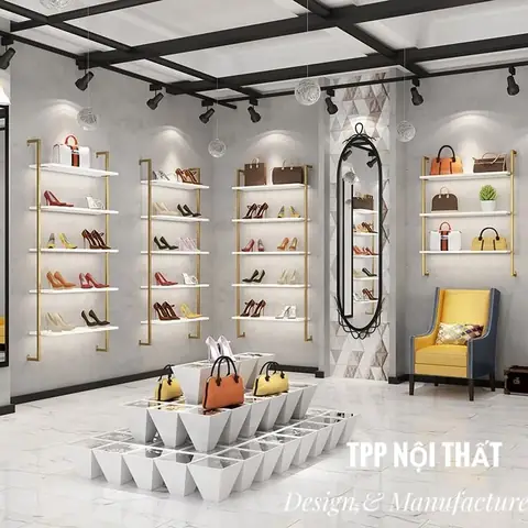 Lựa Chọn Đồ Nội Thất Trưng Bày Giày Dép Hợp Phù Với Thương Hiệu