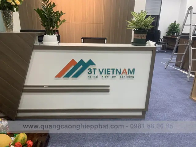 Làm Logo Backdrop Văn Phòng Quầy Văn Thư
