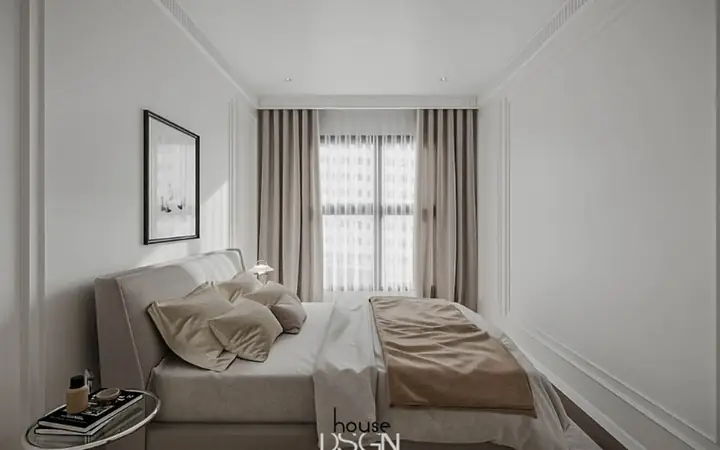 1.5 Thiết Kế Nhà Chung Cư Đẹp 180m2 2 Phòng Ngủ