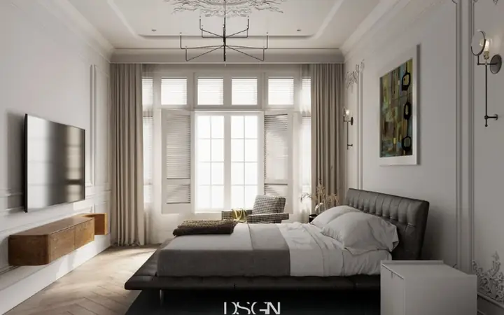 1.3 Thiết Kế Nhà Chung Cư Đẹp 180m2 Phong Cách Tân Cổ Điển
