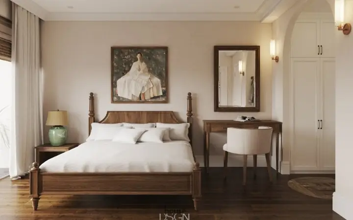 1.2 Thiết Kế Nhà Chung Cư Đẹp 180m2 Phong Cách Indochine