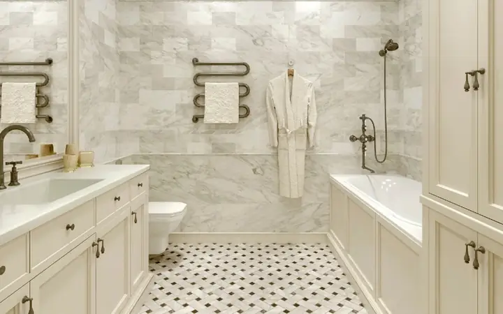 1.3 Thiết Kế Nhà Chung Cư Đẹp 180m2 Phong Cách Tân Cổ Điển