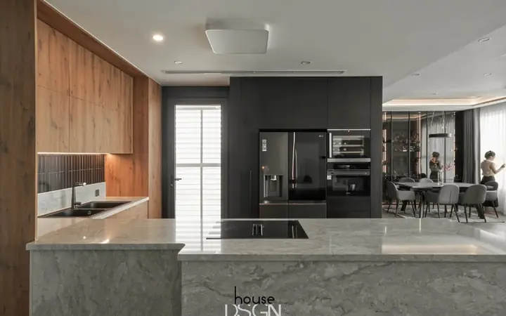 1.5 Thiết Kế Nhà Chung Cư Đẹp 180m2 2 Phòng Ngủ