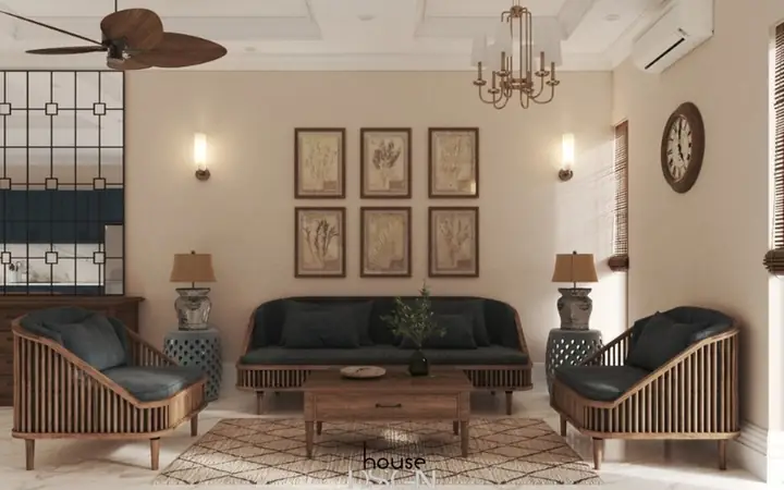 1.2 Thiết Kế Nhà Chung Cư Đẹp 180m2 Phong Cách Indochine