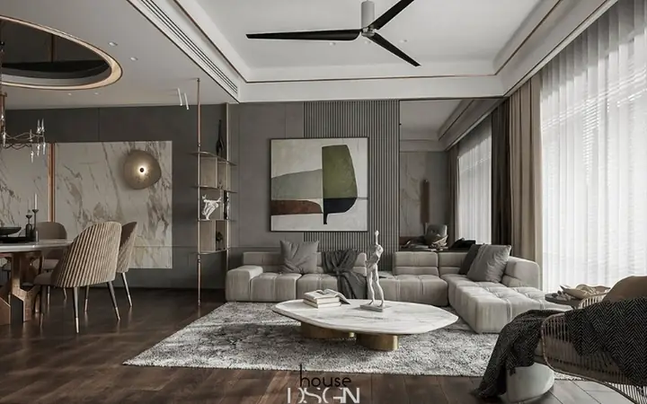 1.4 Thiết Kế Nhà Chung Cư Đẹp 180m2 Phong Cách Hiện Đại