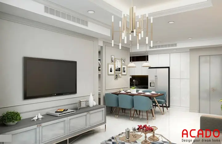 Phòng Khách Với Chiếc Kệ Tivi Sang Trọng Để Bạn Tham Khảo