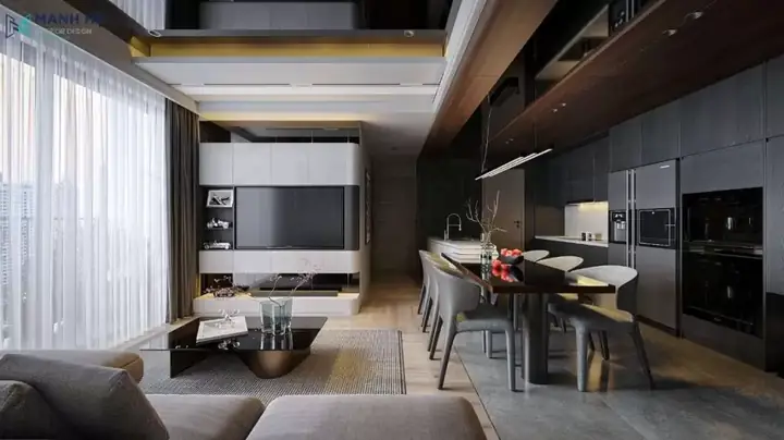 4.2. Thiết Kế Nội Thất Phòng Bếp Chung Cư 58m2