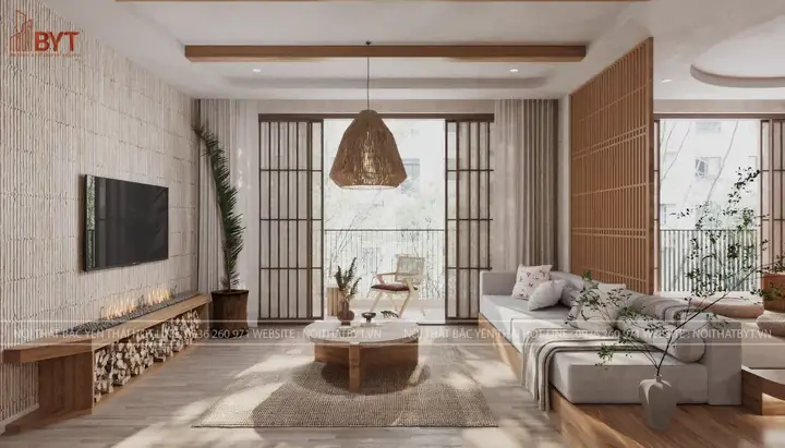 2.4. Mẫu Thiết Kế Chung Cư 58m2 Phong Cách Japandi