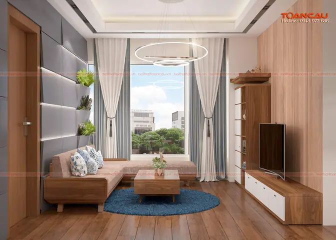 Thiết Kế Nội Thất Căn Hộ Chung Cư Bằng Gỗ Tự Nhiên Có Tính Bền Bỉ Cao