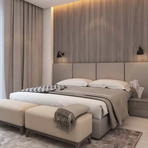 3. Mẫu Thiết Kế Phòng Ngủ Căn Hộ 70m2 Đẹp.