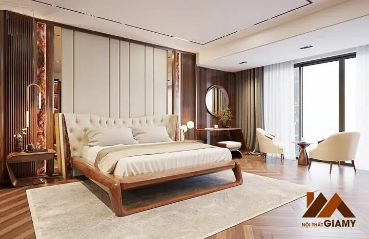 3. Nội Thất Phòng Ngủ Gỗ Óc Chó Tinh Tế