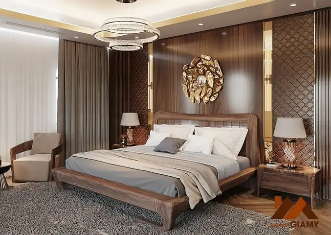 3. Nội Thất Phòng Ngủ Gỗ Óc Chó Tinh Tế