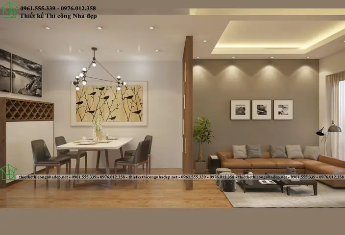 Không Gian Phòng Khách Liền Bếp Chung Cư