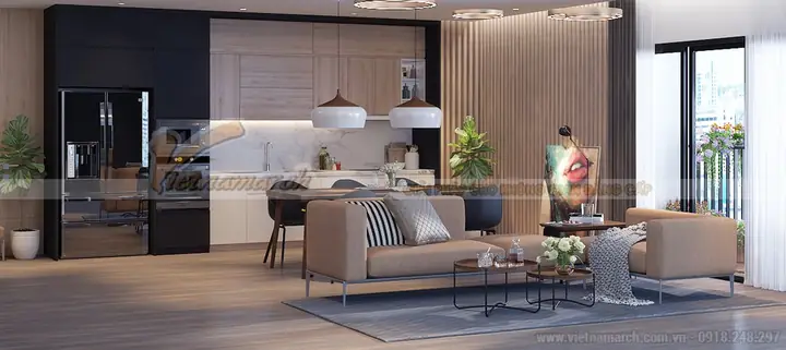 2. Phương Án Thiết Kế Nội Thất Của Căn Hộ 2512a Tầng 25 Tháp 35 Tầng Chung Cư Imperia Garden 96m2