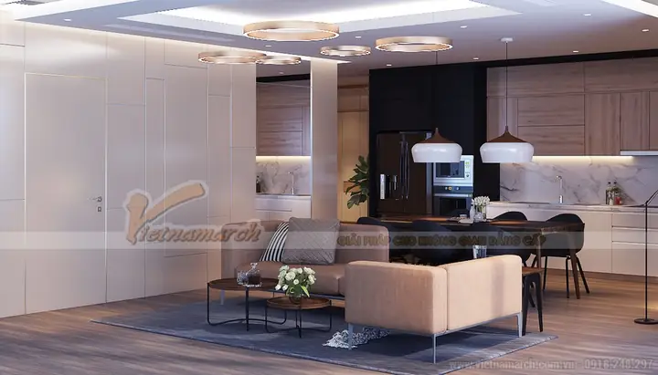 2. Phương Án Thiết Kế Nội Thất Của Căn Hộ 2512a Tầng 25 Tháp 35 Tầng Chung Cư Imperia Garden 96m2