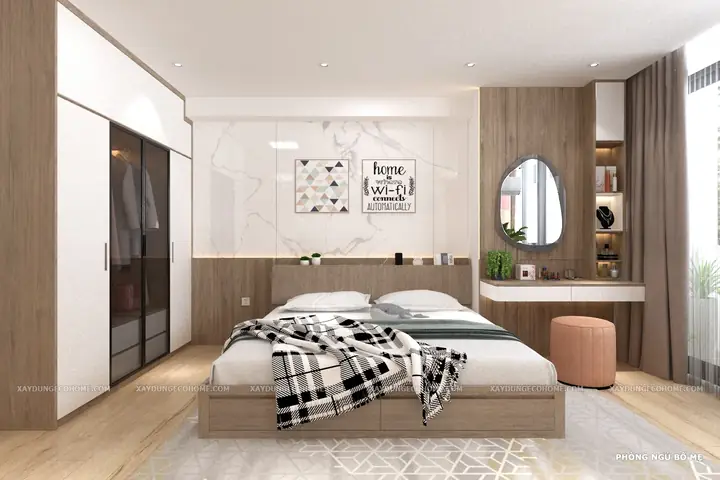 Phương Án Thiết Kế 3d Nội Thất Chung Cư Vp4 Linh Đàm Nhà Anh Hải: