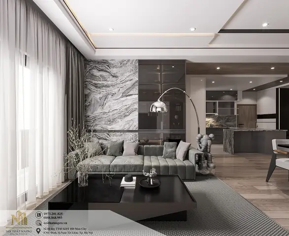 1. Thiết Kế Nội Thất Phòng Khách Chung Cư Hiện Đại