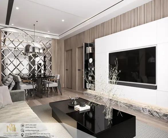 1. Thiết Kế Nội Thất Phòng Khách Chung Cư Hiện Đại