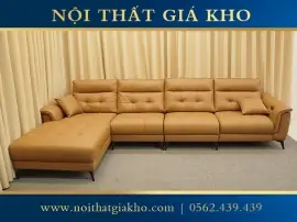 Sofa Góc L Da Bò Adora Luxury