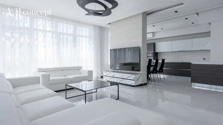 Phong Cách Modern Luxury – Trắng Phối Ánh Kim Tinh Tế