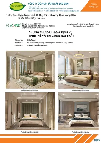 Dá»± Ã¡n Epic Tower Hã Ná»i