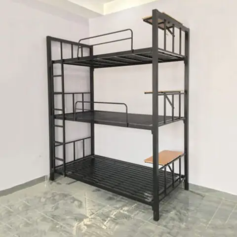 2. Giường Tầng Sắt Có Bàn Học