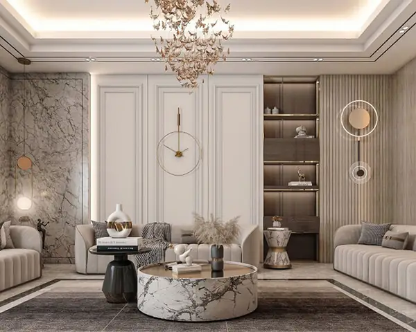 10+ Mẫu nội thất biệt thự phong cách tân cổ điển đẹp, sang trọng nhất