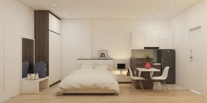 Căn hộ studio tiện nghi (diện tích 25m2) Căn hộ studio tiện nghi (diện tích 25m2)