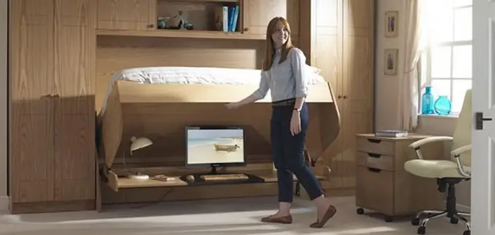 Mẫu thiết kế phòng ngủ nhỏ đẹp 2m2 sử dụng các nội thất đa năng thông minh