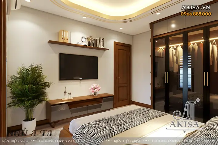 II. Những hình ảnh phối cảnh 3D củathiết kế nọi thất nhà phố hiện đại 3 tầng 80m2 NT31537: II. Những hình ảnh phối cảnh 3D củathiết kế nọi thất nhà phố hiện đại 3 tầng 80m2 NT31537: