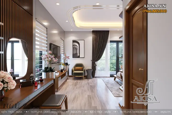 II. Những hình ảnh phối cảnh 3D củathiết kế nọi thất nhà phố hiện đại 3 tầng 80m2 NT31537: II. Những hình ảnh phối cảnh 3D củathiết kế nọi thất nhà phố hiện đại 3 tầng 80m2 NT31537:
