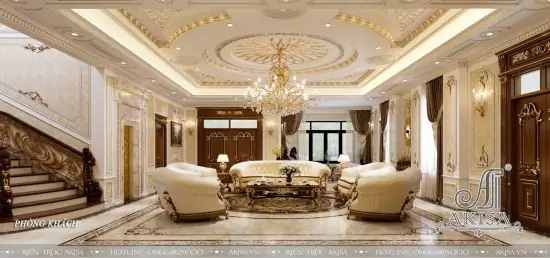 Mẫu thiết kế nội thất biệt thự cao cấp tân cổ điển (CĐT: ông Bảng - Bình Định) NT32509 Mẫu thiết kế nội thất biệt thự cao cấp tân cổ điển (CĐT: ông Bảng - Bình Định) NT32509