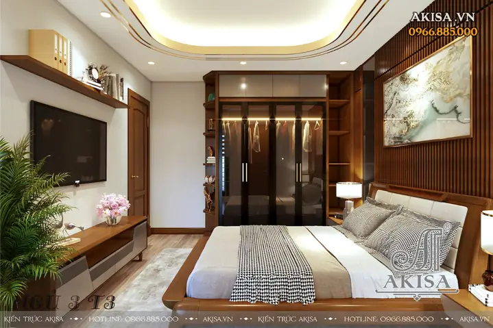 II. Những hình ảnh phối cảnh 3D củathiết kế nọi thất nhà phố hiện đại 3 tầng 80m2 NT31537: II. Những hình ảnh phối cảnh 3D củathiết kế nọi thất nhà phố hiện đại 3 tầng 80m2 NT31537: