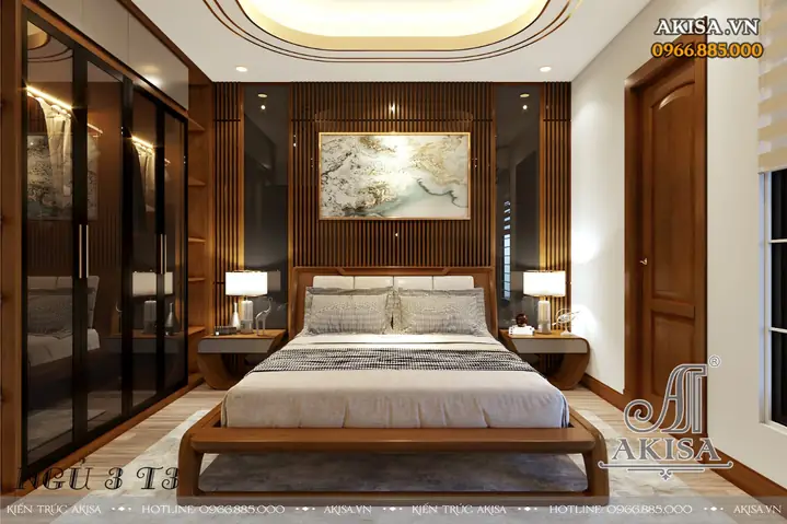 Thiết kế nội thất nhà phố 80m2 hiện đại - Phòng ngủ Thiết kế nội thất nhà phố 80m2 hiện đại - Phòng ngủ