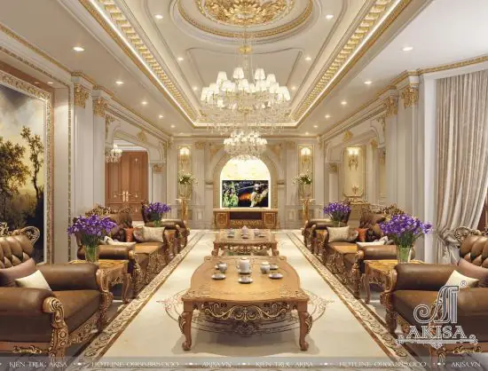 Thiết kế nội thất tân cổ điển phong cách châu Âu (CĐT: ông Long - Lào Cai) NT12057 Thiết kế nội thất tân cổ điển phong cách châu Âu (CĐT: ông Long - Lào Cai) NT12057