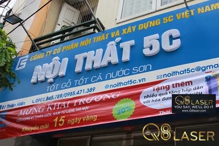 Biển Hiệu Nội Thất Mica Chữ Nổi