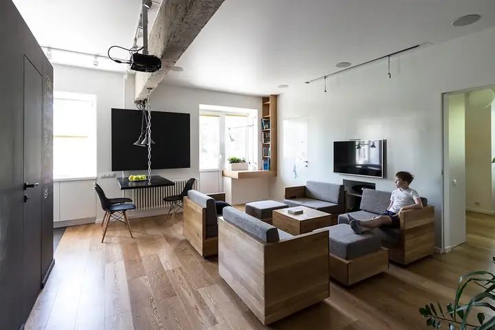 Thiết Kế Nội Thất Độc Đáo, Thông Minh Và Đa Năng Cho Phòng Khách Nhỏ
