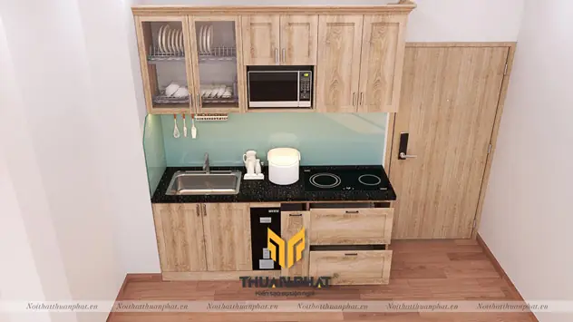 Thiết Kế Độc Đáo Tủ Bếp Gỗ Sồi Nga Thuận Phát.​