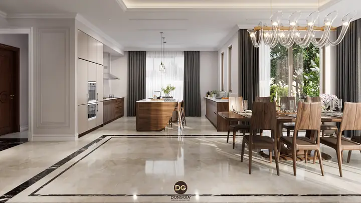 Mẫu thiết kế nội thất phòng bếp biệt thự đẹp Mẫu thiết kế nội thất phòng bếp biệt thự đẹp