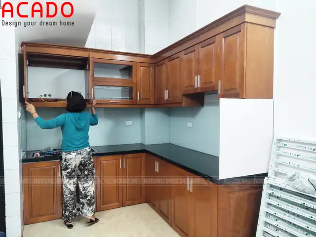 Hình ảnh quá trình lắp đặt tủ bếp tại Ngô Thì Nhậm – Hà Đông Hình ảnh quá trình lắp đặt tủ bếp tại Ngô Thì Nhậm – Hà Đông