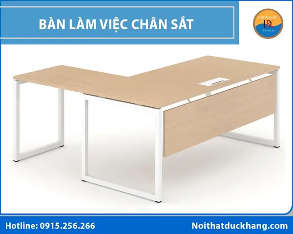 Bàn làm việc chân sắt Bàn làm việc chân sắt
