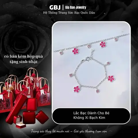 Lắc Tay Bạc Xoắn Bướm Xanh Mix Charm Hồng ~1c (không Xi) 15cm Luôn Tăng Đưa Dễ Thương Dành Cho Bé Gbj944