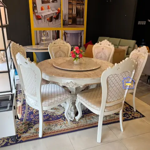 Bộ Bàn Ăn Tròn Mặt Đá