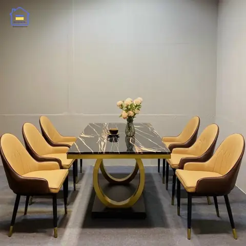 Bộ Bàn Ăn Mặt Đá 6 Ghế Giá Rẻ Tại Cần Thơ