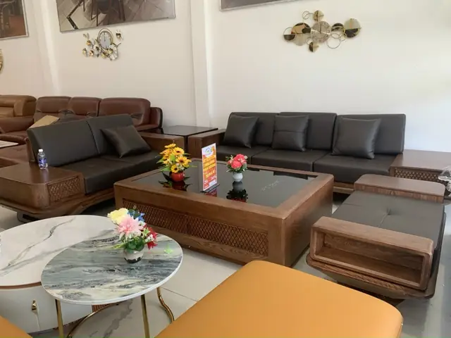 Sofa Gỗ Sang Trọng Cho Phòng Khách Tại Quận 9-thủ Đức