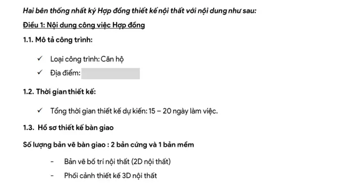 Cam Kết Rõ Ràng Bằng Hợp Đồng