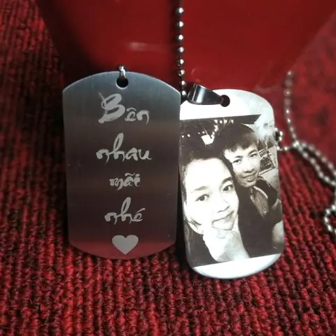 Khắc Tên Lên Thẻ Bài Quận Đội, Khắc Hình Lên Thẻ Bài Dogtag Bằng Laser Tại Huyện Thạch Thất Hà Nội